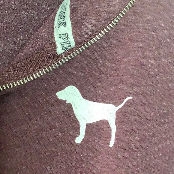 Pink Victoria’s Secret Burgundy 1/4 Zip Pullover Size XS - Picture 6 of 16